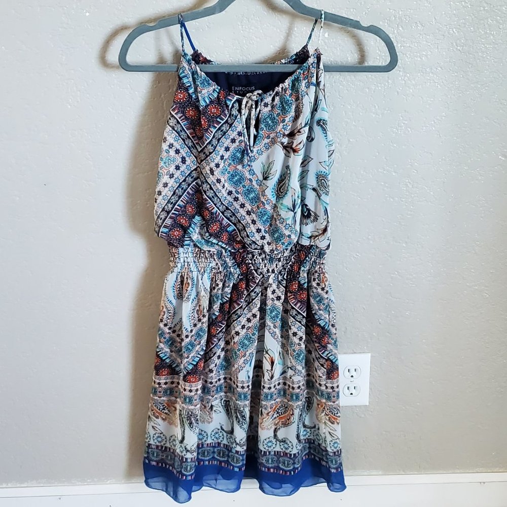 Enfocus Studio Multi Color Sun Dress Size 4